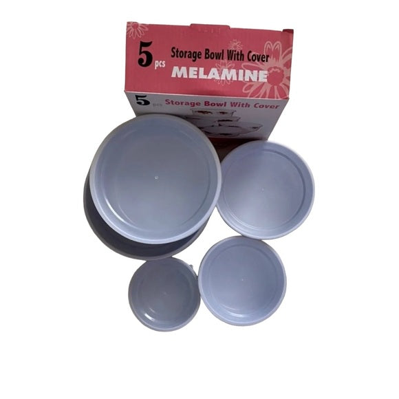 Melamine 5Pcs Bowl Set With lids