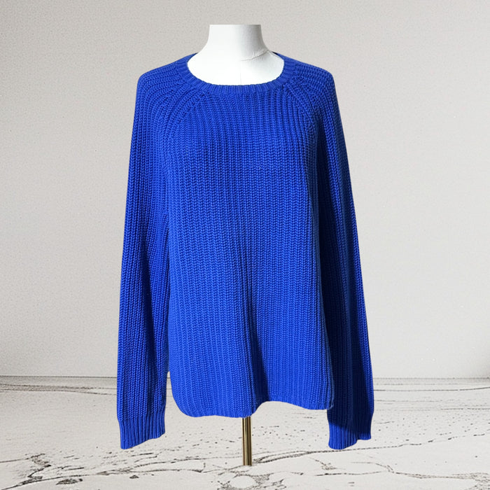 Pre-Loved Lauren Ralph Lauren Women’s Vibrant Blue Crew Neck Sweater – Size L