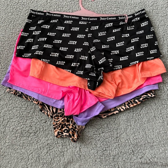 Juicy Couture Size L Women’s Logo 5 Packs Cute & Curve Underwear