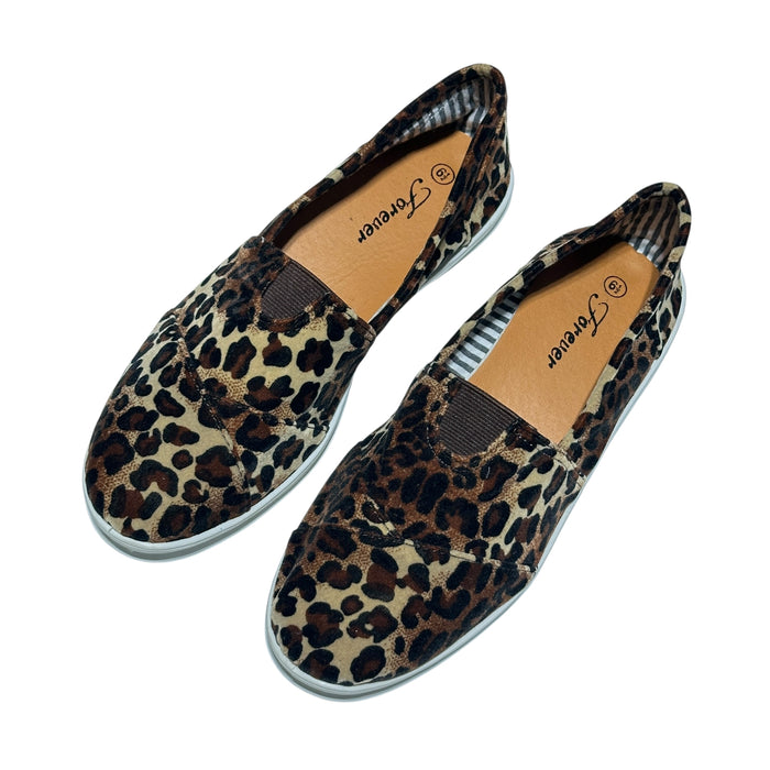 Pre - Loved Forever Leopard Print Slip-On Sneakers Size 6.5