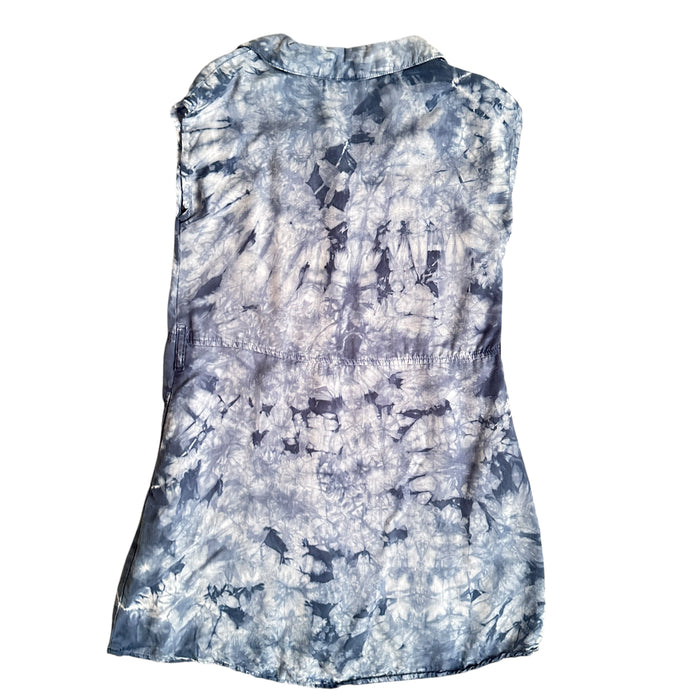 Bella Dani Girls 100% Tencel Size 8 Casual Tie-Dye Sleeveless Button  Dress