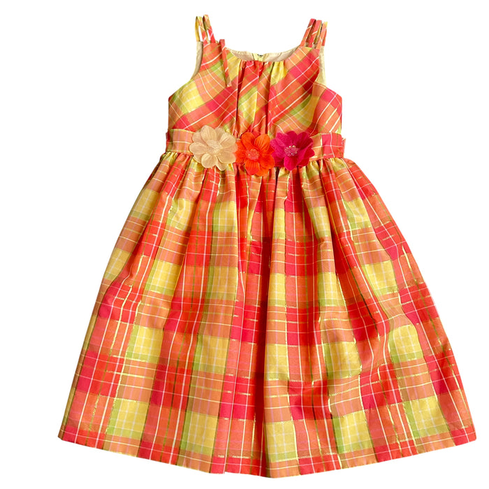 Bonnie Jean Kids Girls Casual Sleeveless Lining Belted Dress - Size 14