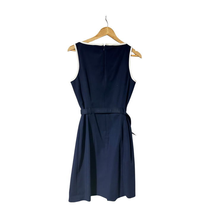 Pre - Loved Lauren Ralph Lauren Women’s Size 8 Zip Back Elegant Navy Blue Sleeveless Dress