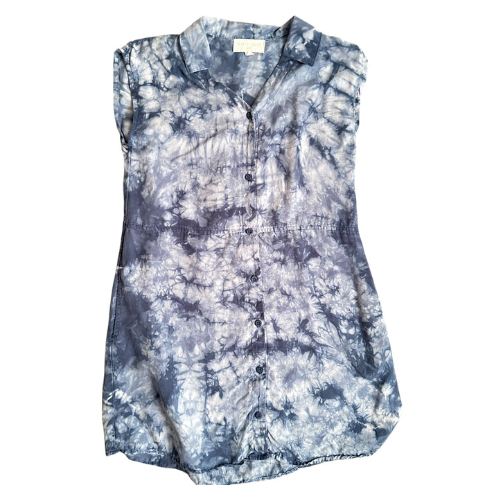 Bella Dani Girls 100% Tencel Size 8 Casual Tie-Dye Sleeveless Button  Dress