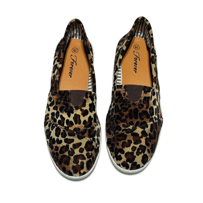 Pre - Loved Forever Leopard Print Slip-On Sneakers Size 6.5