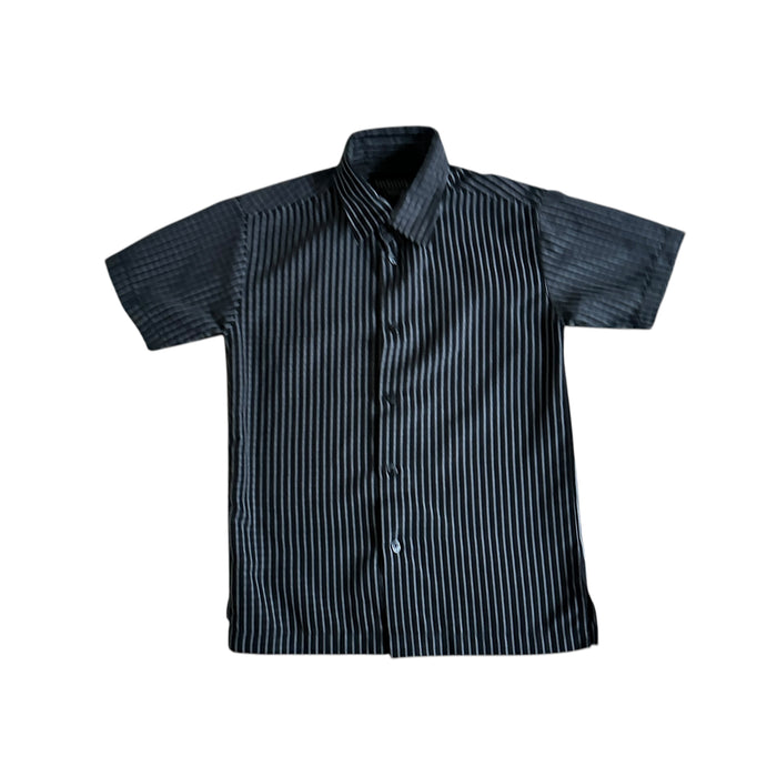 VanHeuse Boys Size 8 Casual Striped Blue Collared Summer Button Down Shirt