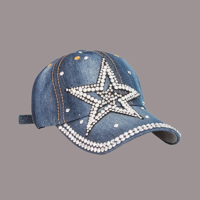 Adjustable Wide Brim Sun Hat for Women – Fashion Five-Pointed Star Sunshade & UV Protection Cap