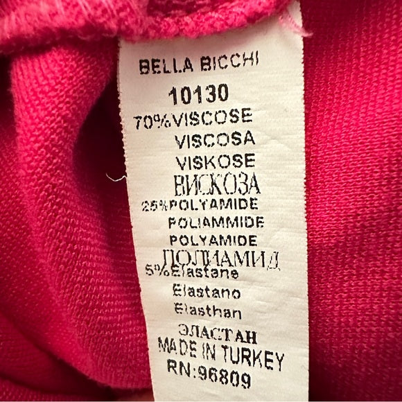 Pre - Loved Bella Bacchi Fuchsia Pleated Cap Sleeve Sheath Dress – Size 6