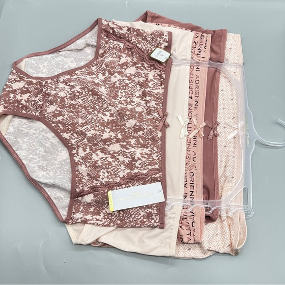 NWT 5 Set Adrienne Vittadini Women’s Size 2X  Brown and Cream Floral Panty Set