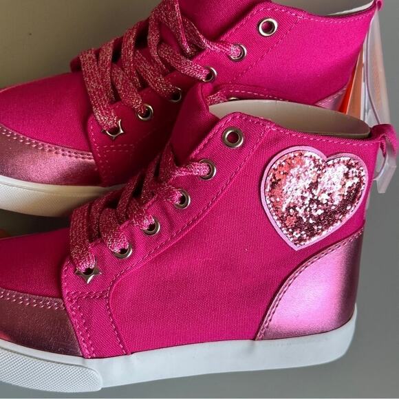 .Gymboree Cosmic Club Pink High Sneakers  Little Girls Size 13 Brand…
