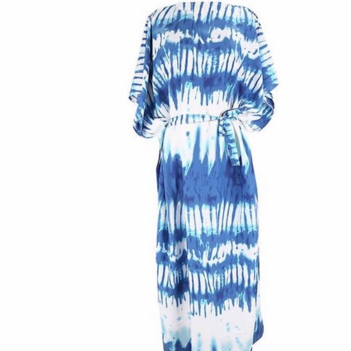 NEW Tie Dye Caftan Dress Swim Beach Coverup Maxi