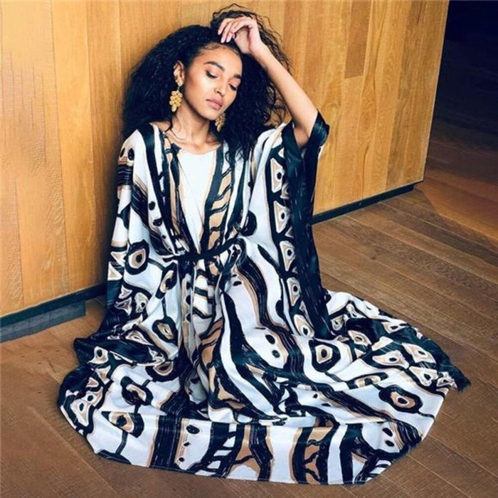 New Cover Ups Bohemian Women’s Floral Multicolor Maxi Dresses