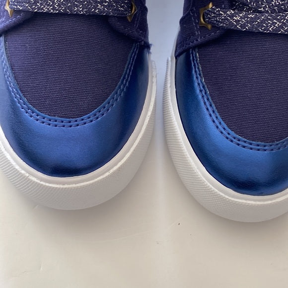 Brand New Gymboree Cosmic Club Blue  High Sneakers  Boys Size 13.