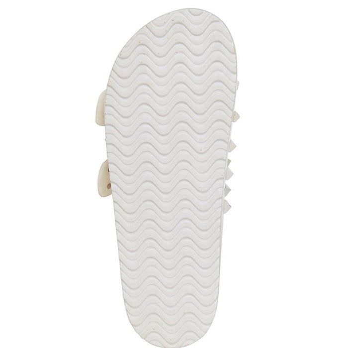 Brand New Madden Girl Women’s Adult Casual Teddy Stud Footbed Accent Chic Sandals Size 9M