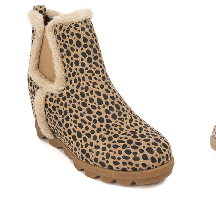 Sugar Haylei Women’s  Wedge Winter Faux Slip On Round Toe Booties Size 8.5M