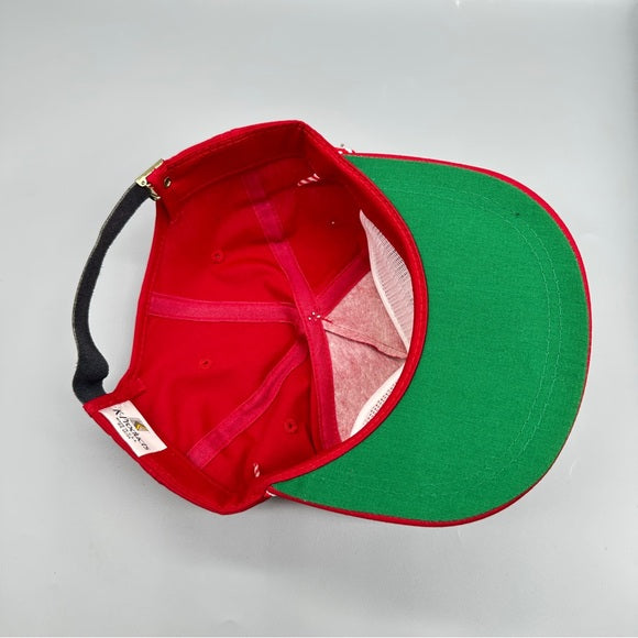 Pre - Loved Vintage Zierke Farms Rope Hat – Made in USA – Red Snapback Trucker Cap