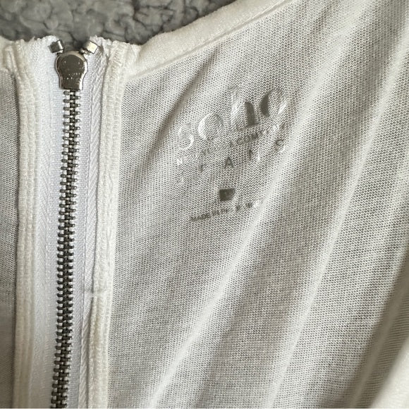 Pre - Loved Solo New York Jeans Elegant White Lace Cold Shoulder Blouse