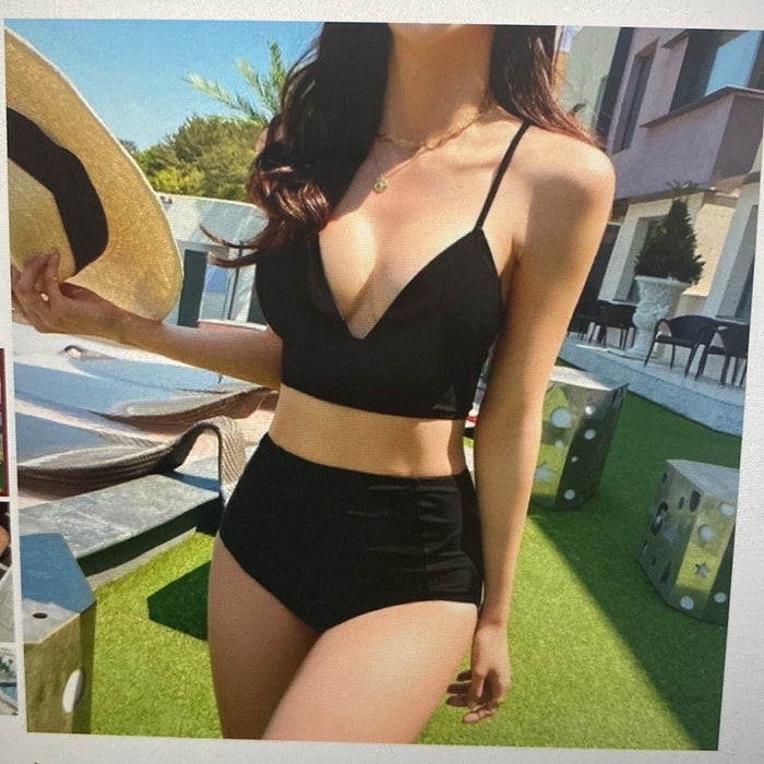 New High Waisted Women’s Size XL 2 Set Bikini Swimsuit(Brown or Coffee)