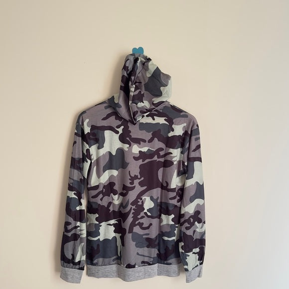 Unisex Adult Camouflage Casual Lightweight Hoodie Long Sleeve Jacket Size S