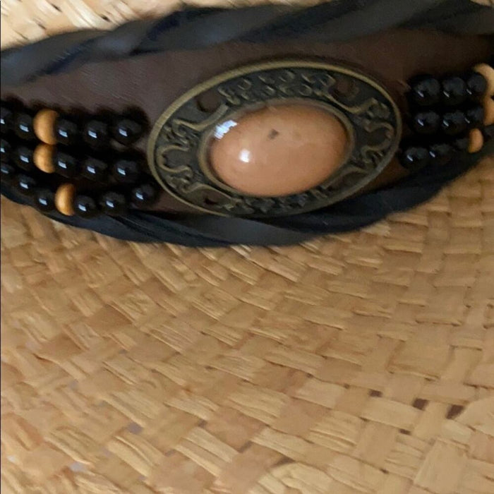 New Cowboy Women’s Stone Band Raffia Hat ⭐️⭐️⭐️⭐️⭐️NEW