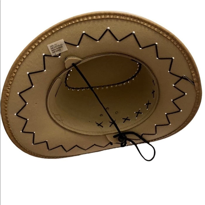 New Cowboy UNISEX Brown Brim Hat 3.5” Summer Sun Hats