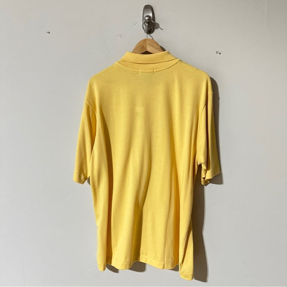 NWT Men's Savile Row Golf Polo Fishing Shirt Short Yellow Size L