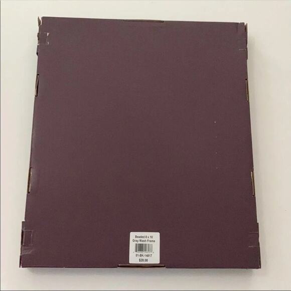 NEW  Beaded Graywash 8" X 10" Photo Frame