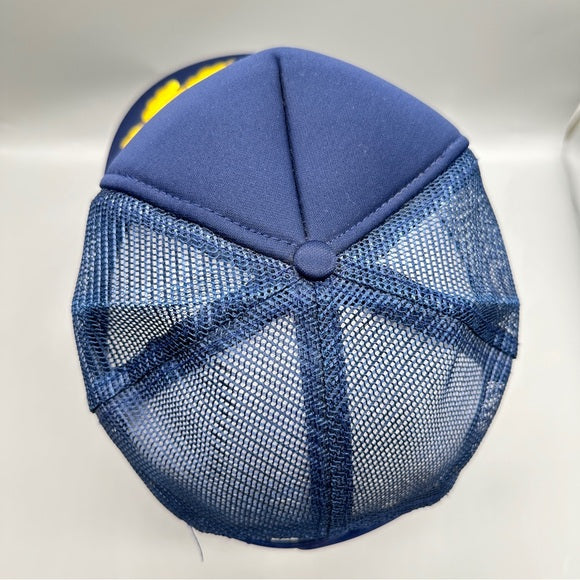 Pre - Loved Vintage “DA BOSS Hawaii” Trucker Hat – Navy & Gold Embroidered Snapback – Made in Taiwan(Pre-Loved