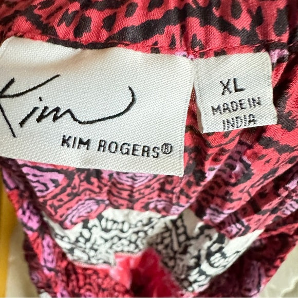 Kim Roger’s Women’s Cotton Multicolor MIDI  Elastic Waist Unlined Skirts