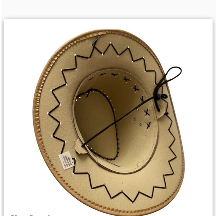 New Cowboy UNISEX Brown Brim Hat 3.5” Summer Sun Hats