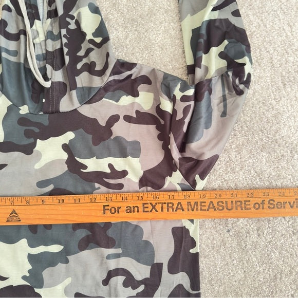 Unisex Adult Camouflage Casual Lightweight Hoodie Long Sleeve Jacket Size S