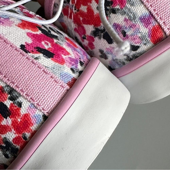 Gymboree Size 2 Floral Canvas Shoes Pink Tennis Sneakers Flat Shoes