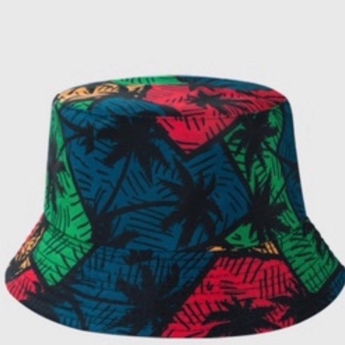 Panacheprose NEW! Bucket Women’s RGB Palm Leaves Womens Summer Sun Hats