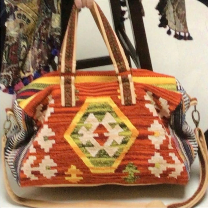 Panacheprose Boho Southwestern Large Weekend Travel Bag NEW