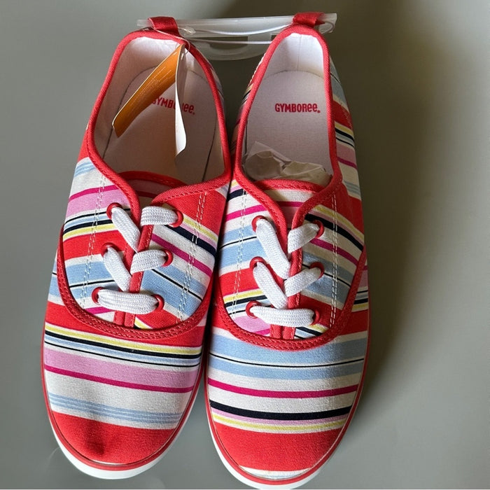 PanacheProse Gymboree Big Girl’s Size 4 Floral Canvas Shoes Tennis Flat Sneakers Brand New