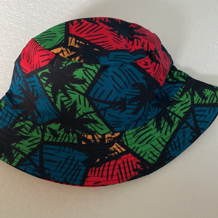 NEW! Bucket Women’s RGB Palm Leaves Womens Summer Sun Hats