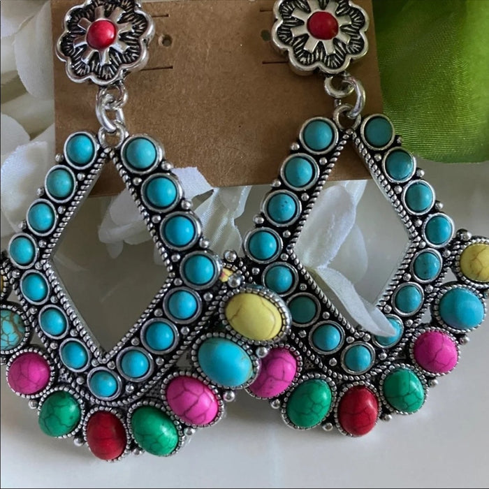 New Boho Unique Women’s Multicolor Teardrop Earrings⭐️⭐️⭐️⭐️⭐️ NEW