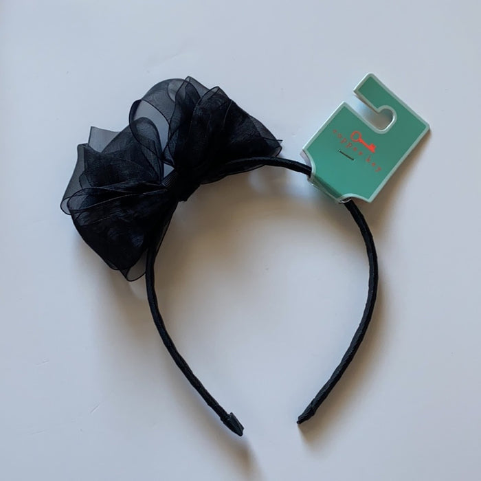 PanacheProse Copper Key Girl’s   Organza Bow Black Headband(Copper Key)