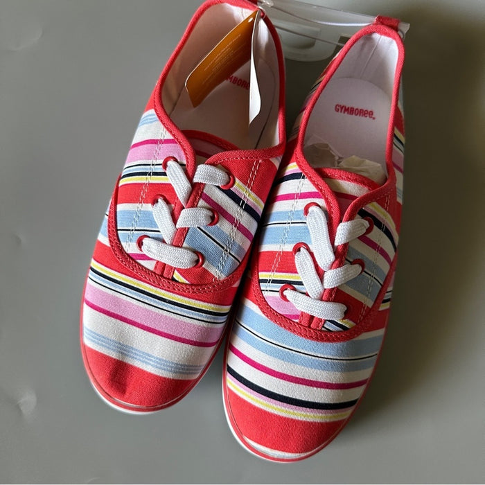 PanacheProse Gymboree Big Girl’s Size 4 Floral Canvas Shoes Tennis Flat Sneakers Brand New