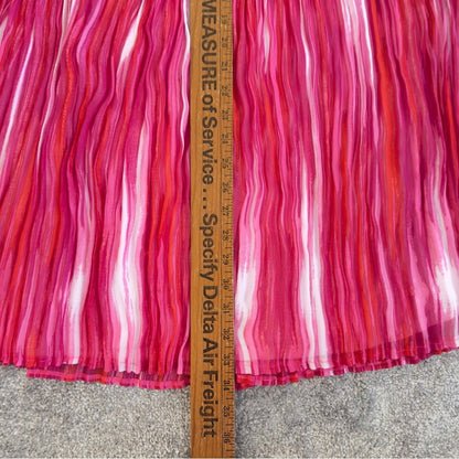 Kim Rogers Women’s Multicolor Elastic Waist Lining Pleated Skirt Size XL