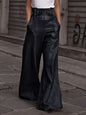 Trendy Half Elastic Waist Wide Leg Pants - Versatile & Comfortable"