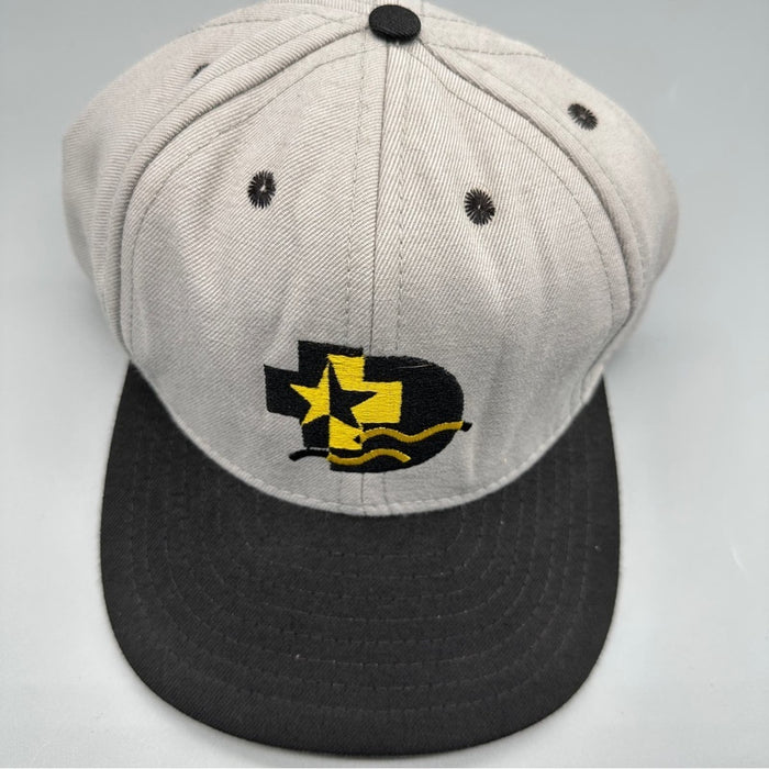 VINTAGE Delasalle Baseball Hat Cap Snap Back  Black White Logo Men’s 90s.
