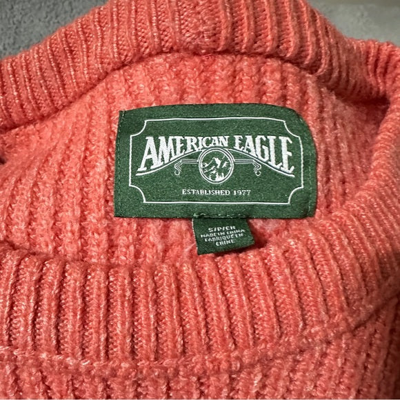 Pre-Loved Women’s Coral Crew-Neck Sweater – American Eagle Outfitters, Size S