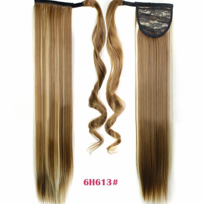 24" Velcro Straight Ponytail Extension  Instant Volume & Style