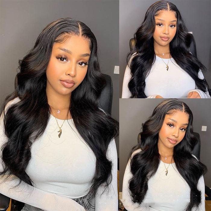 Premium Body Wave Human Hair Lace Front Wig  Natural & Customizable Style