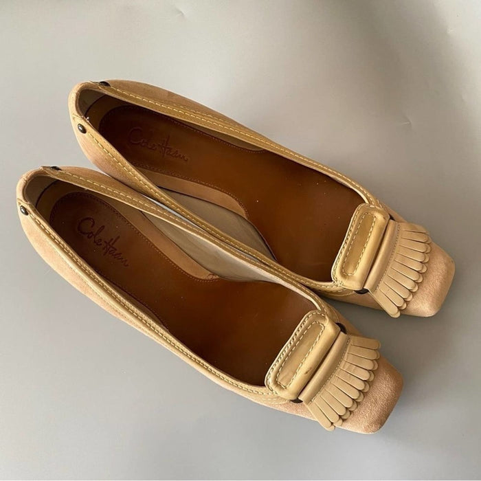 Colethman Size 8.5 Women’s Suede Leather Trim Heel Shoes