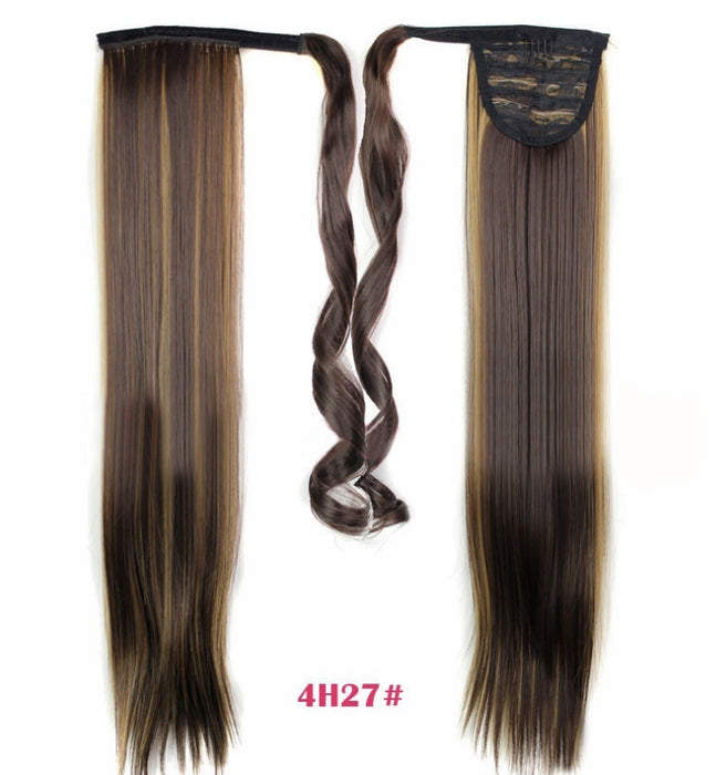 24" Velcro Straight Ponytail Extension  Instant Volume & Style