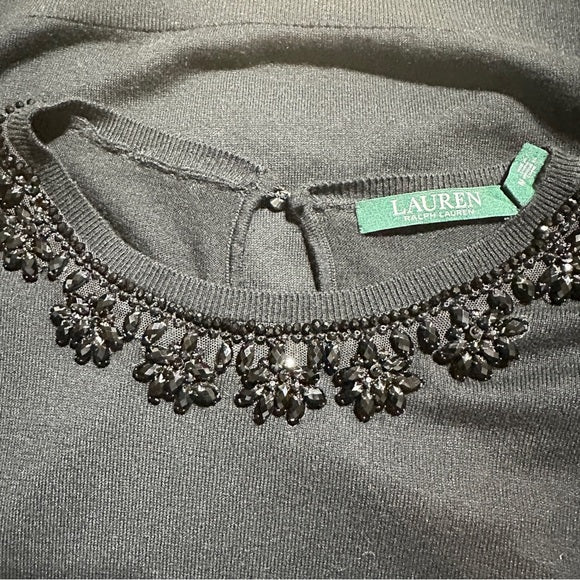 Lauren Ralph Lauren Black Embellished Sweater – Women’s L (Pre-Loved) | PanacheProse