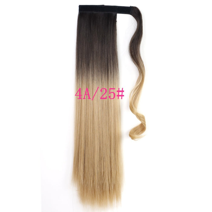 22" Heat-Resistant Clip In Ponytail Extensions  Long Straight Synthetic Hair