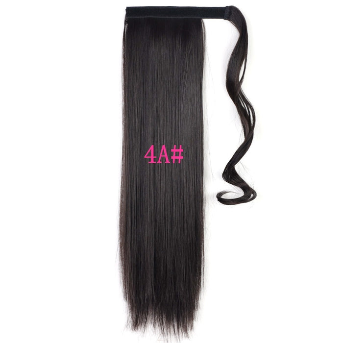 22" Heat-Resistant Clip In Ponytail Extensions  Long Straight Synthetic Hair